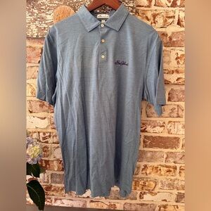 Peter Millar Cotton Knit Pin Striped Sea Island Golf Shirt. Large. Like new.